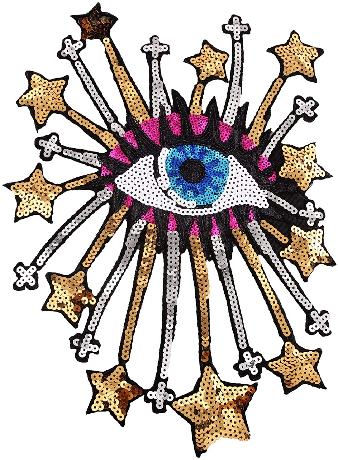 Wholesale FINGERINSPIRE 8PCS Crystal Rhinestone Egypt Evil Eye Patch 4  Style Exquisite Eye Shape Embroidery Sew On Patches Bling Glass Rhinestone  Applique Patch Decoration for DIY Clothes Jacket Backpacks Hats 