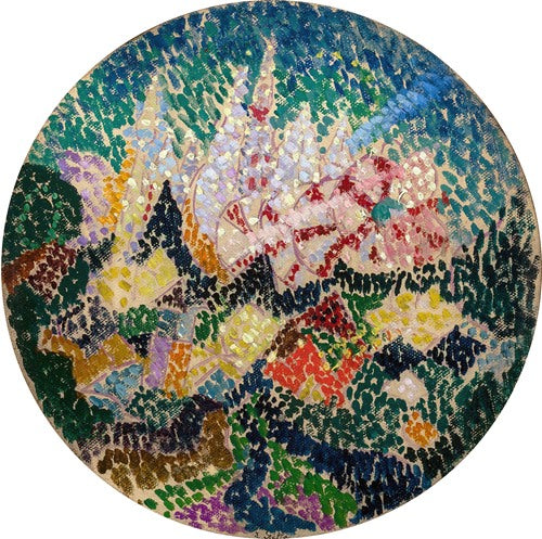 Pointillist Abstraction (Flowers) (circa 1913-14)  by Joseph Stella