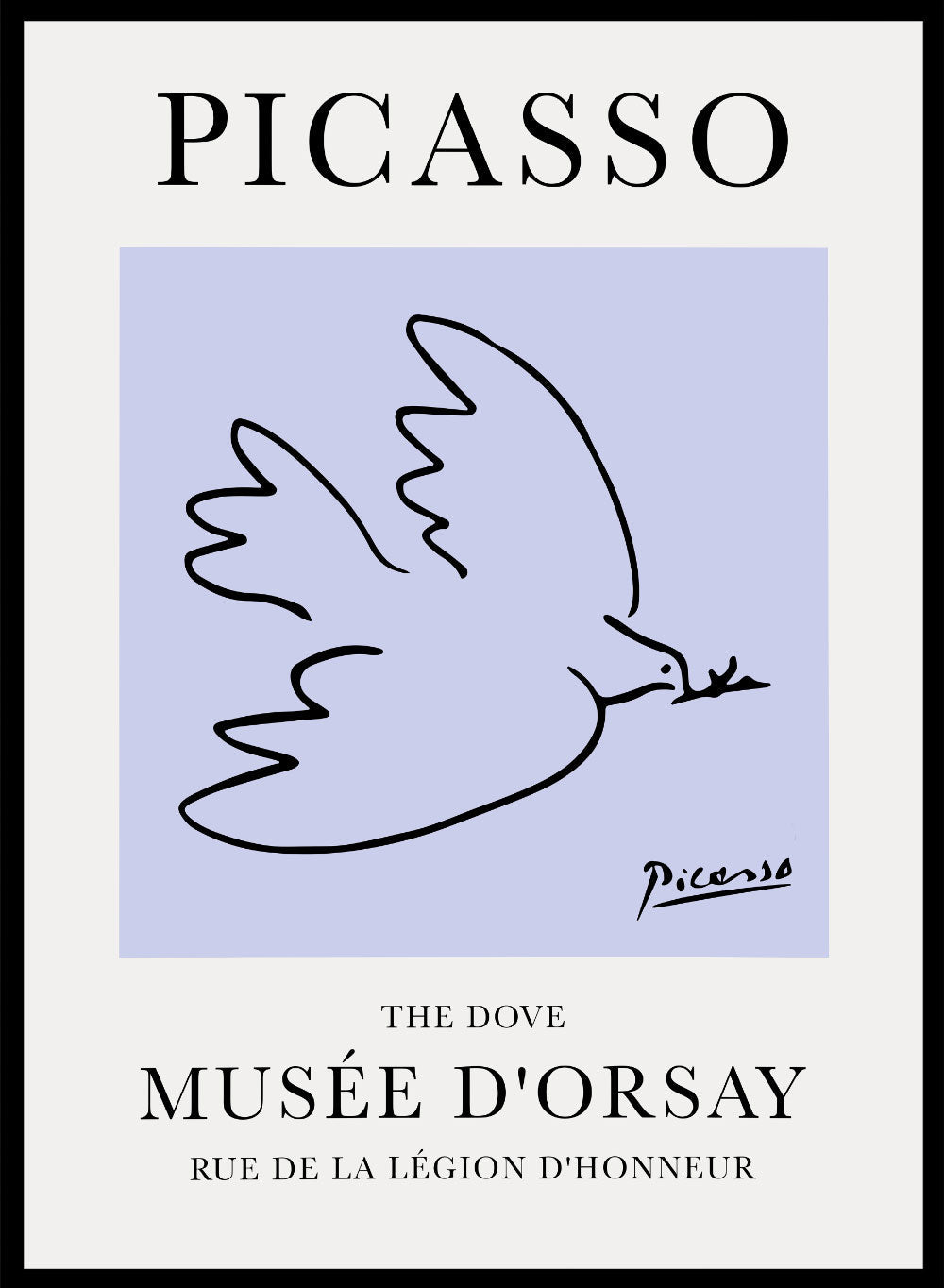 Pablo Picasso Dove of Peace 1949 Line Art Print Museum -  Israel